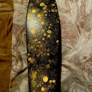 Mini homemade gold glitter maple skateboard